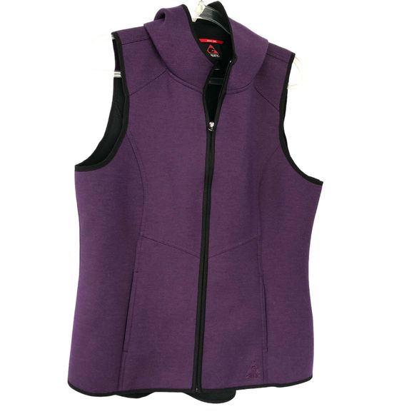 Gerry women's micro-fleece vest with full zip and hoodie in purple -‎ Size L - Picture 1 of 5